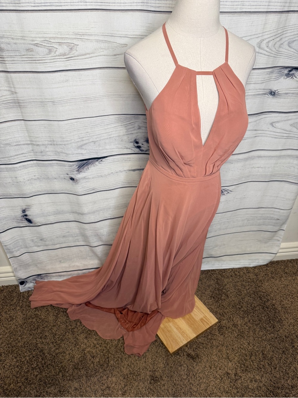 Azazie Rosewood Halter Maxi Dress